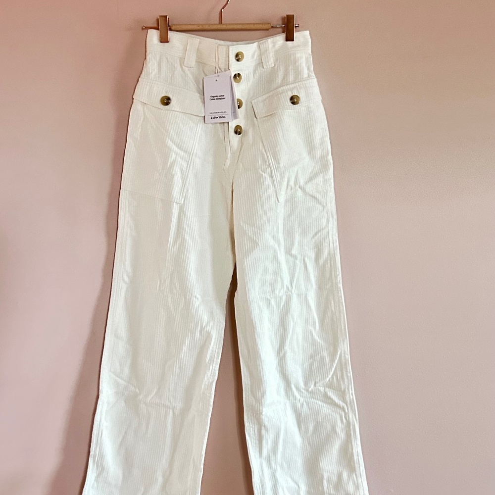 & Other Stories Organic Cotton Corduroy Workwear Trousers (NWT, Size 4)